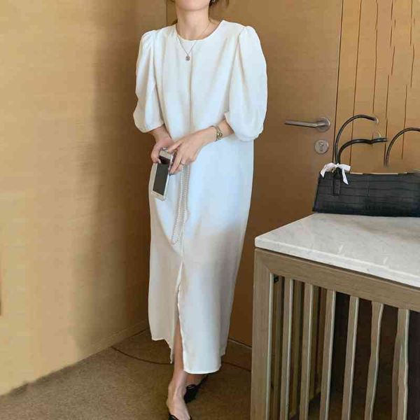 casual dresses women summer vintage white straight dress 2021 new puff sleeve loose waisted split hem pullover maxi sundress 1lyi, Black;gray
casual dresses women summer vintage white straight dress 2021 new puff sleeve loose waisted split hem pullover maxi sundress 1lyi, Black;gray