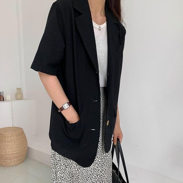 women's suits & blazers spot dongdamen thin linen suit 2021 summer korean leisure cotton small coat, White;black
women's suits & blazers spot dongdamen thin linen suit 2021 summer korean leisure cotton small coat, White;black