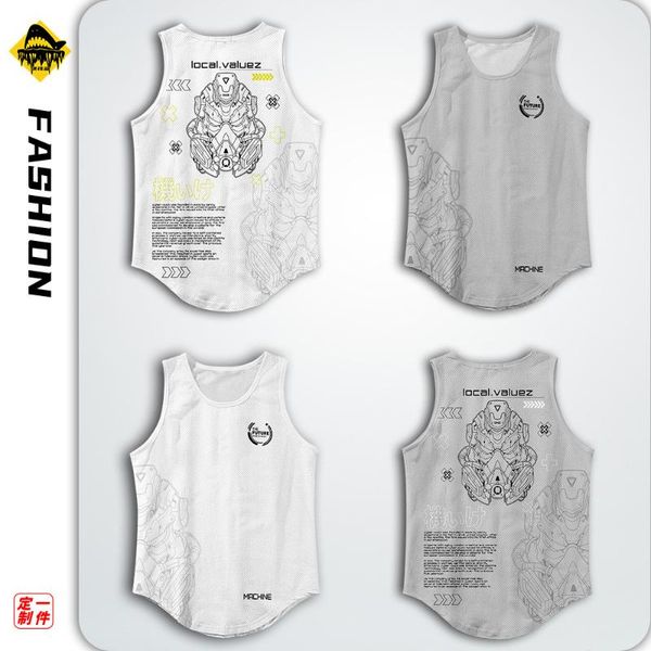 men' tank mens grey print gyms fitness sleeveless round neck vest shirt fashion singlet undershirt, White;black
men' tank mens grey print gyms fitness sleeveless round neck vest shirt fashion singlet undershirt, White;black