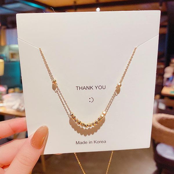 chains fashion light luxury retro round bead necklace female simple temperament titanium steel clavicle chain, Silver
chains fashion light luxury retro round bead necklace female simple temperament titanium steel clavicle chain, Silver