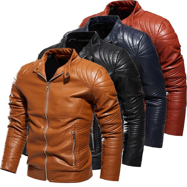 men's leather cloth solid color men's pu et motorcycle cloth psh multi-color options, Black
men's leather cloth solid color men's pu et motorcycle cloth psh multi-color options, Black