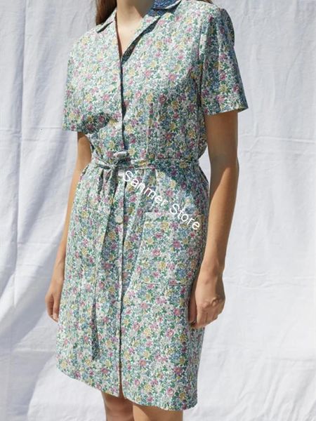 dress women cotton floral knee-length dress v-neck retro short sleeve single breasted lace-up female robe with pockets, Black;gray
dress women cotton floral knee-length dress v-neck retro short sleeve single breasted lace-up female robe with pockets, Black;gray