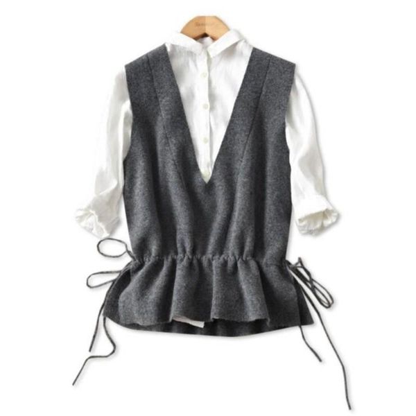 spring autumn cap sleeve style womens shirts outwear casual sleeveless o neck blusas df3175, White
spring autumn cap sleeve style womens shirts outwear casual sleeveless o neck blusas df3175, White