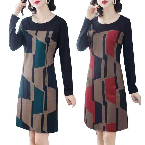 casual dresses o-neck women's midi dress long sleeve autumn printed shirt-dress ladies slim, Black;gray
casual dresses o-neck women's midi dress long sleeve autumn printed shirt-dress ladies slim, Black;gray