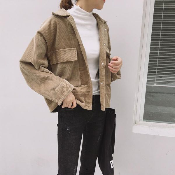 women's jackets women long sleeve jacktes casual solid turn-down collar single breasted vintage winter lady loose button pockets jacket, Black;brown
women's jackets women long sleeve jacktes casual solid turn-down collar single breasted vintage winter lady loose button pockets jacket, Black;brown