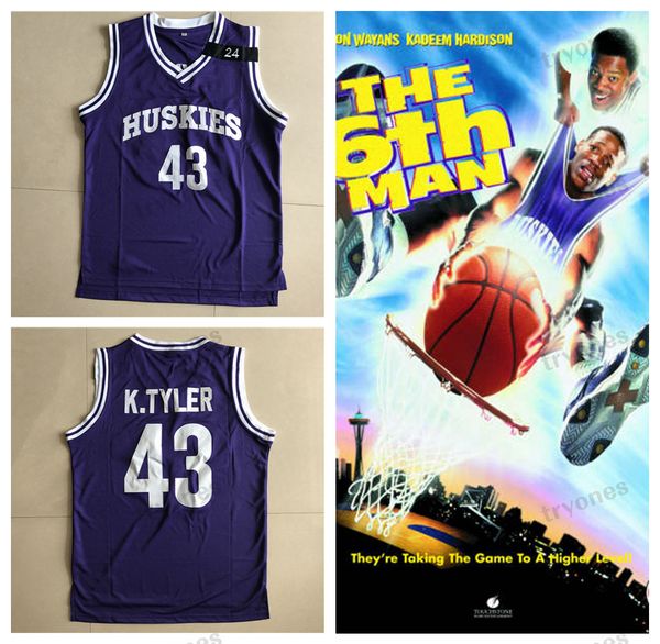 mens hip-hop marlon wayans kenny tyler 43 huskies basketball jerseys moive the 6th man blue stitched shirts s, Black
mens hip-hop marlon wayans kenny tyler 43 huskies basketball jerseys moive the 6th man blue stitched shirts s, Black