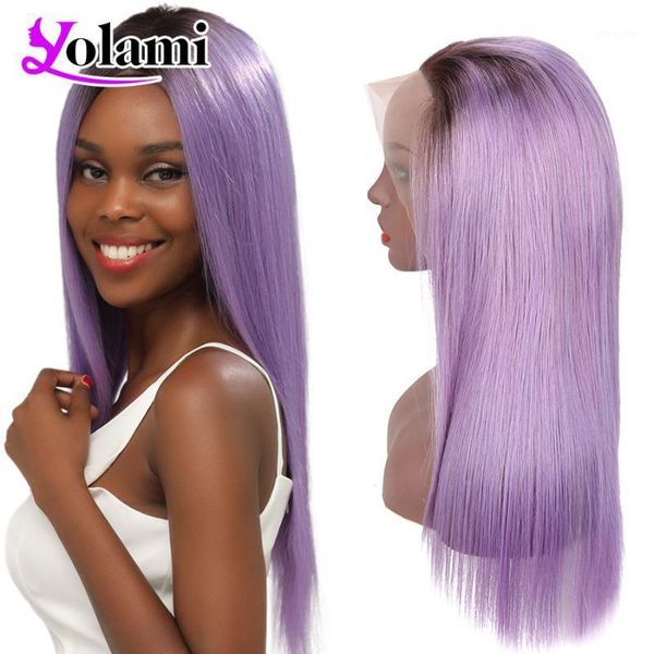 yolami pre colored ombre t1b/rose purple 13x4 straight lace front wig human hair plucked brazilian wigs for black women1, Black;brown
yolami pre colored ombre t1b/rose purple 13x4 straight lace front wig human hair plucked brazilian wigs for black women1, Black;brown