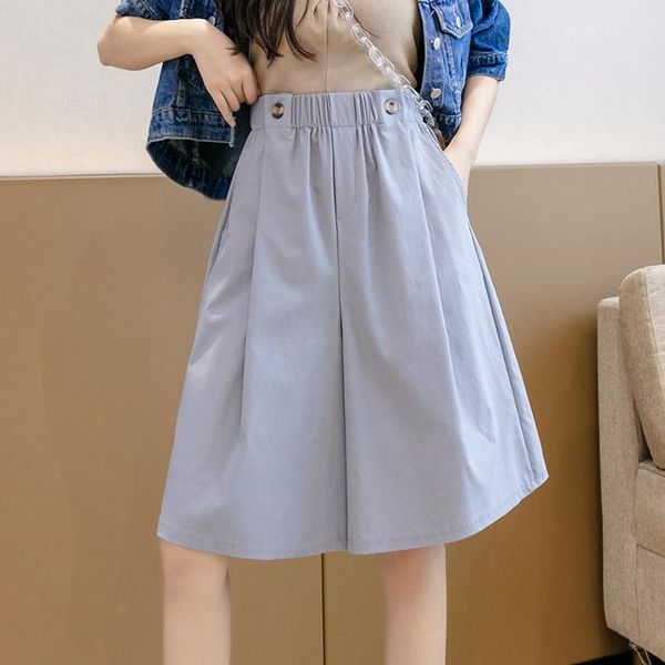 women's pants & capris loose wide-leg women pockets buttons summer korean casual trousers high elastic waist thin all-match knee length, Black;white
women's pants & capris loose wide-leg women pockets buttons summer korean casual trousers high elastic waist thin all-match knee length, Black;white