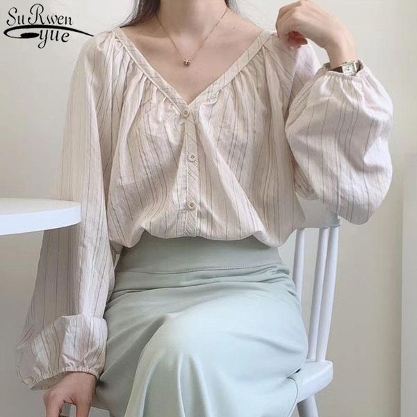 women's blouses & shirts 2021 autumn women long sleeve v-neck casual striped shirt lantern thin blouse vintage blusas 10517, White
women's blouses & shirts 2021 autumn women long sleeve v-neck casual striped shirt lantern thin blouse vintage blusas 10517, White