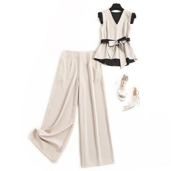 women's tracksuits 2021 summer satin suit vest straight pants two piece set with belt 14909 ensemble femme, Gray
women's tracksuits 2021 summer satin suit vest straight pants two piece set with belt 14909 ensemble femme, Gray
