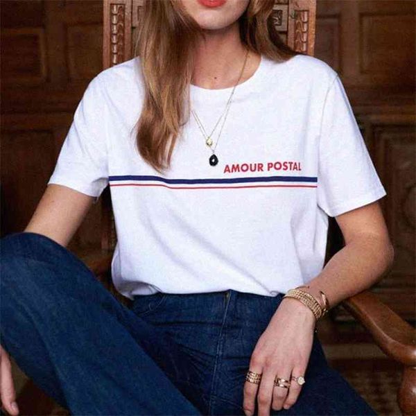 striped pattern tee woman cotton letter print t shirt loose t shirt elegant retro minimalism chic casual t shirts femme 210406, White
striped pattern tee woman cotton letter print t shirt loose t shirt elegant retro minimalism chic casual t shirts femme 210406, White