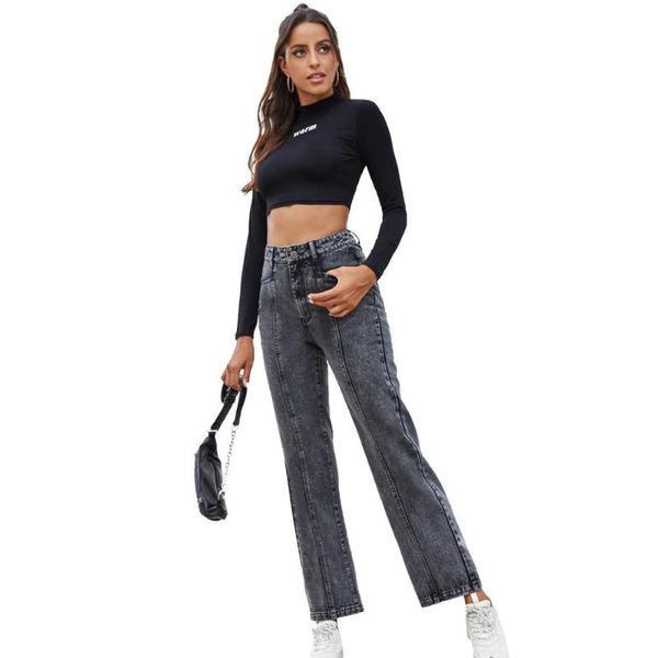 women's jeans factory sale plus size vintage straight leg autumn winter cotton loose high waist woman, Blue
women's jeans factory sale plus size vintage straight leg autumn winter cotton loose high waist woman, Blue