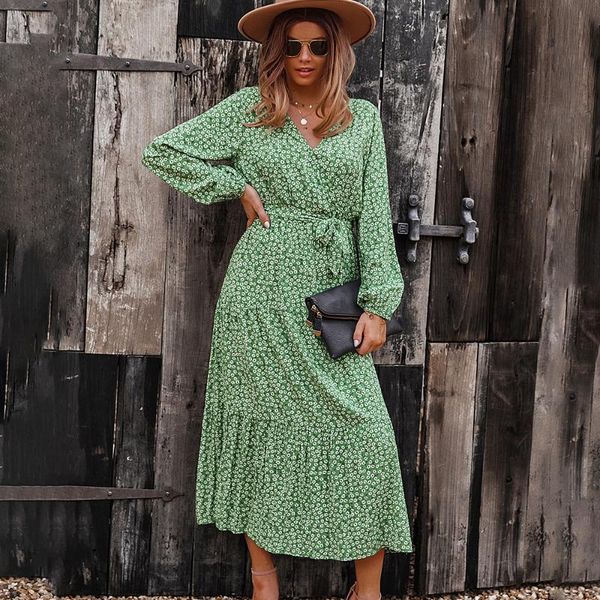 casual dresses chifirena floral print maxi dress long sleeve ruffles vintage elegant party for women autumn belt green vestidos femme, Black;gray
casual dresses chifirena floral print maxi dress long sleeve ruffles vintage elegant party for women autumn belt green vestidos femme, Black;gray