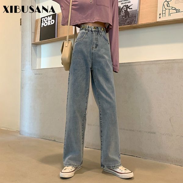 autumn vintage high waist women jeans pants leisure straight wide leg female all-match long lady denim 210423, Blue
autumn vintage high waist women jeans pants leisure straight wide leg female all-match long lady denim 210423, Blue