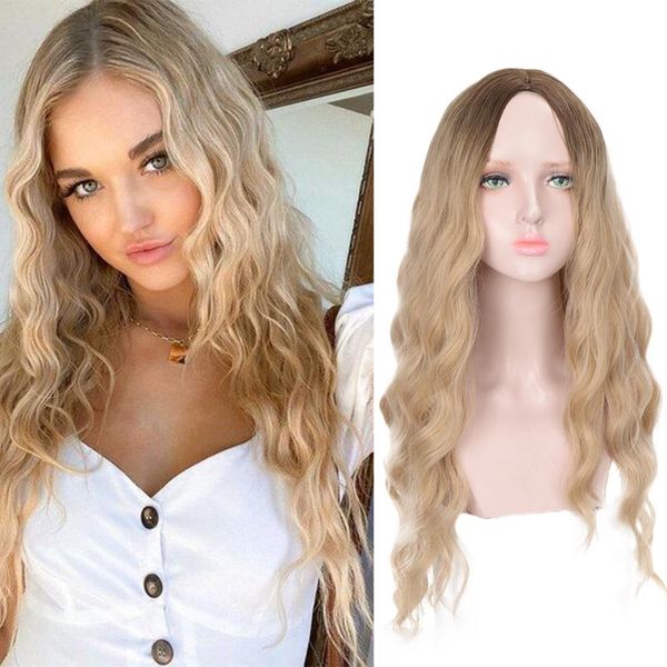 long wavy brown wig with blonde cosplay natural high temperature fiber black women synthetic wigs
long wavy brown wig with blonde cosplay natural high temperature fiber black women synthetic wigs
