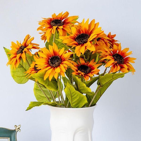 decorative flowers & wreaths 1 bunch of seven-headed simulation sunflower bouquet home decoration
decorative flowers & wreaths 1 bunch of seven-headed simulation sunflower bouquet home decoration