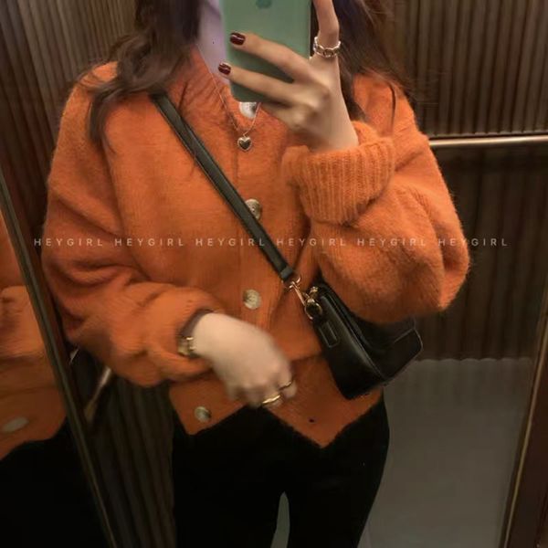 women's knits & tees new orange mohair sweater loose round neck padded short knitted cardigan jacket for autumn and winter zpj2, White
women's knits & tees new orange mohair sweater loose round neck padded short knitted cardigan jacket for autumn and winter zpj2, White