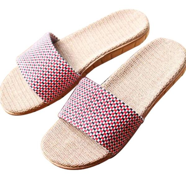 women's summer plaid linen slippers outdoor beach flip flops home bathroom breathable flax shoes women slides girl's sandals, Black
women's summer plaid linen slippers outdoor beach flip flops home bathroom breathable flax shoes women slides girl's sandals, Black