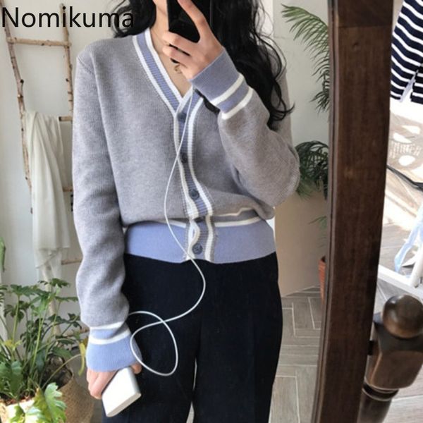 nomikuma contrast color v neck long sleeve cardigan women single breasted casual fashion knitted sweater sueter mujer 3c100 210514, White;black
nomikuma contrast color v neck long sleeve cardigan women single breasted casual fashion knitted sweater sueter mujer 3c100 210514, White;black