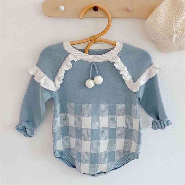 spring autumn born infant baby girls grid knit rompers clothing kids girl long sleeve clothes 210521, White
spring autumn born infant baby girls grid knit rompers clothing kids girl long sleeve clothes 210521, White