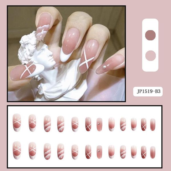 false nails 24pcs white lines nail patch round head glue type removable long paragraph manicure save time, Red;gold
false nails 24pcs white lines nail patch round head glue type removable long paragraph manicure save time, Red;gold