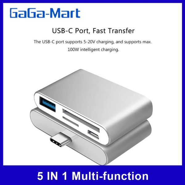 hubs 5 in 1 multi-function type-c hub otg usb 3.0 u disk tf/sd card reader converter adapter plug & play for mobile phones lap
hubs 5 in 1 multi-function type-c hub otg usb 3.0 u disk tf/sd card reader converter adapter plug & play for mobile phones lap