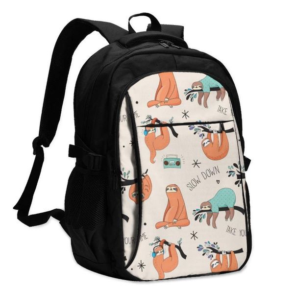 backpack bags school for boy girl teenagercute sloths with take your time usb charge computer lapback pack
backpack bags school for boy girl teenagercute sloths with take your time usb charge computer lapback pack