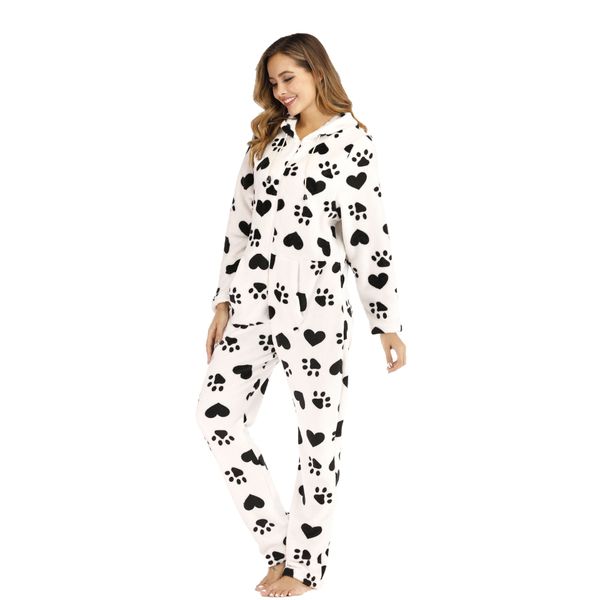 2021 womens winter sleepwear long sleeves thick flannel jumpsuit hooded homewear pyjamas one piece pajamas nightgown, Black;red
2021 womens winter sleepwear long sleeves thick flannel jumpsuit hooded homewear pyjamas one piece pajamas nightgown, Black;red