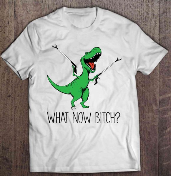 r2 t-rex what now bitch funny cotton white t-shirt, White;black