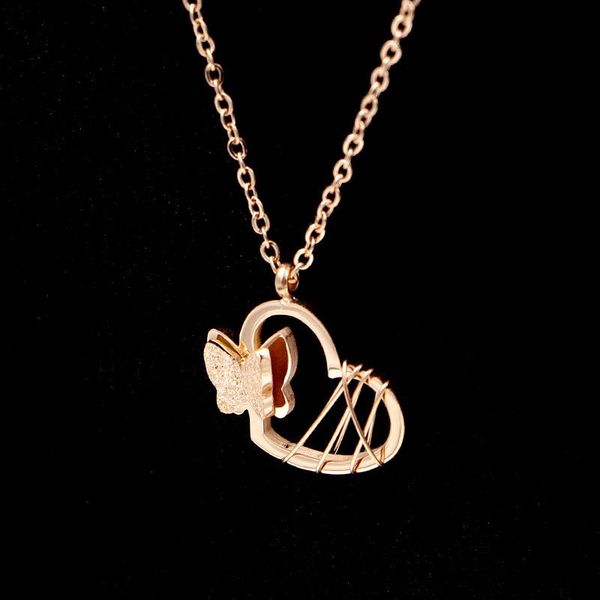 pendant necklaces martick elegant style heart necklace with butterfly network design for woman jewelry rose gold color bijoux p163, Silver
pendant necklaces martick elegant style heart necklace with butterfly network design for woman jewelry rose gold color bijoux p163, Silver