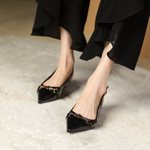 luxury dress shoes pointed sandal's fashion casual summer 2021 pointed thin heel patent leather high heels, Black
luxury dress shoes pointed sandal's fashion casual summer 2021 pointed thin heel patent leather high heels, Black
