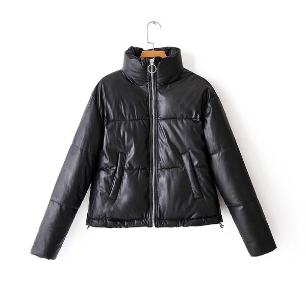 winter women chic fashion pu leather parkas elegant ladies thick warm coat zipper drawstring pockets female cotton padded jacket 210520, Black
winter women chic fashion pu leather parkas elegant ladies thick warm coat zipper drawstring pockets female cotton padded jacket 210520, Black