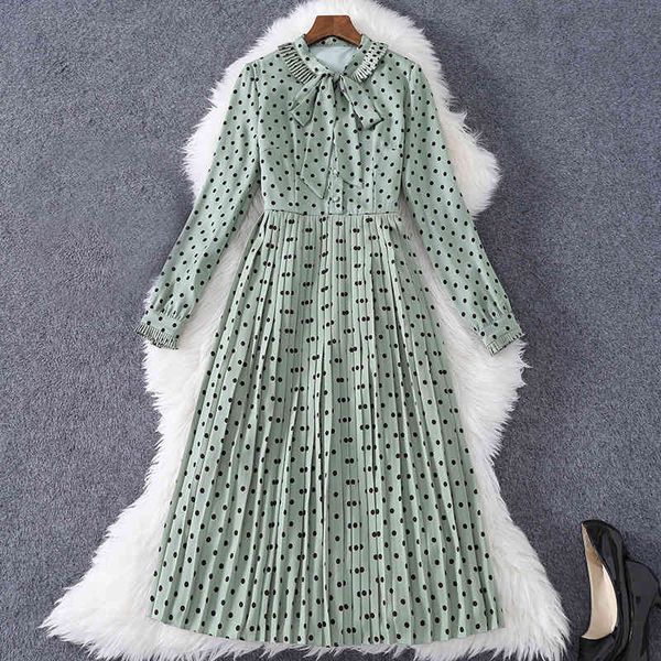 casual dresses spring long sleeve round neck green retro polka dot ribbon tie bow pleated mid-calf dress elegant md318a671 l5k0, Black;gray
casual dresses spring long sleeve round neck green retro polka dot ribbon tie bow pleated mid-calf dress elegant md318a671 l5k0, Black;gray