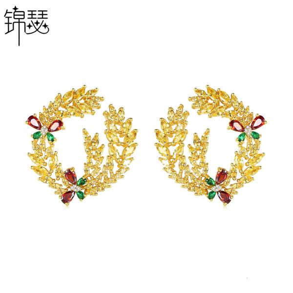 jewelry charm stud maisui earrings fashion korean temperament creative women's copper inlaid zirconium earrings present, Golden
jewelry charm stud maisui earrings fashion korean temperament creative women's copper inlaid zirconium earrings present, Golden
