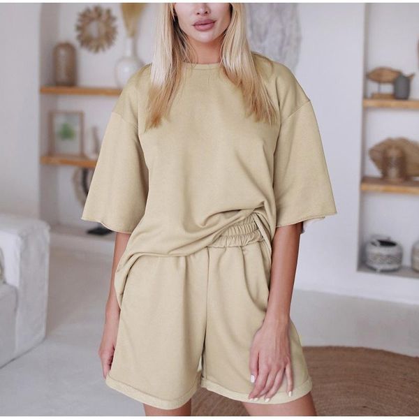 women's tracksuits leisure fashion two piece set solid color t-shirts and shorts sets summer outfits tracksuit, Gray
women's tracksuits leisure fashion two piece set solid color t-shirts and shorts sets summer outfits tracksuit, Gray