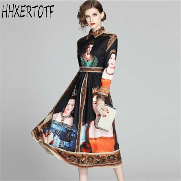 spring runway dres vintage oil painting print long maxi robe femme vestido 210531, Black;gray
spring runway dres vintage oil painting print long maxi robe femme vestido 210531, Black;gray