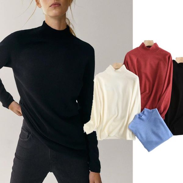 women's sweaters dave&di women england style office pull femme lady fashion solid simple winter 2021 wool pullovers, White;black
women's sweaters dave&di women england style office pull femme lady fashion solid simple winter 2021 wool pullovers, White;black