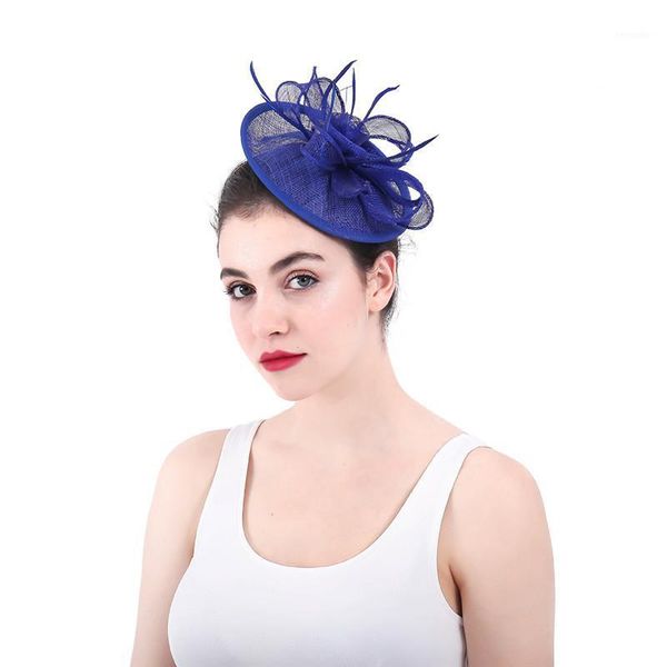 wedding bridal small hat blue flax mesh feather flower ribbon bride headband elegent vintage hats handmade hairbands1
wedding bridal small hat blue flax mesh feather flower ribbon bride headband elegent vintage hats handmade hairbands1