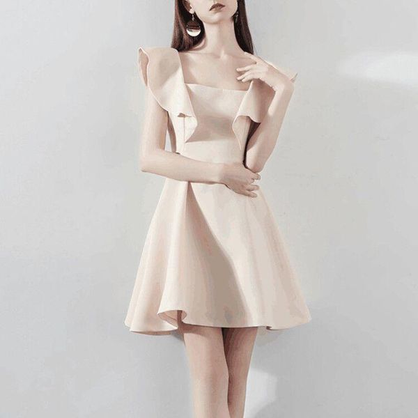 casual dresses 2021 summer elegant women mini party dress petal sleeve slim hollow out wasit beige woman sundress vestidos, Black;gray
casual dresses 2021 summer elegant women mini party dress petal sleeve slim hollow out wasit beige woman sundress vestidos, Black;gray