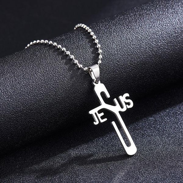 pendant necklaces men's necklace jesus cross titanium steel stainless jewelry sweater chain, Silver
pendant necklaces men's necklace jesus cross titanium steel stainless jewelry sweater chain, Silver