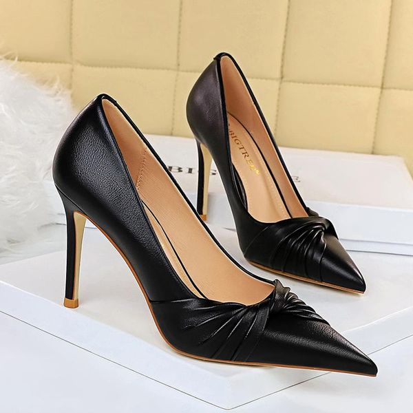 dress shoes elegant for women pumps pleated high heel women's sandals ladies office on heels 9.5cm pointed toe stiletto, Black
dress shoes elegant for women pumps pleated high heel women's sandals ladies office on heels 9.5cm pointed toe stiletto, Black