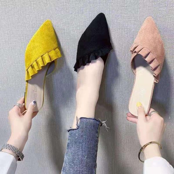 summer women slippers mules shoes female 2021 casual laciness soft closed toe solid color wild flip flops outdoor flats sandals1, Black
summer women slippers mules shoes female 2021 casual laciness soft closed toe solid color wild flip flops outdoor flats sandals1, Black