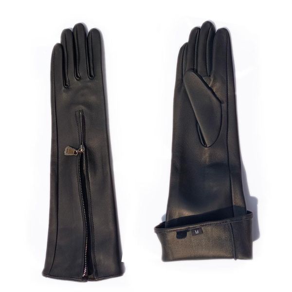 five fingers gloves women 35cm(13.8") mid invisible zipper real leather double lined, Blue;gray
five fingers gloves women 35cm(13.8") mid invisible zipper real leather double lined, Blue;gray