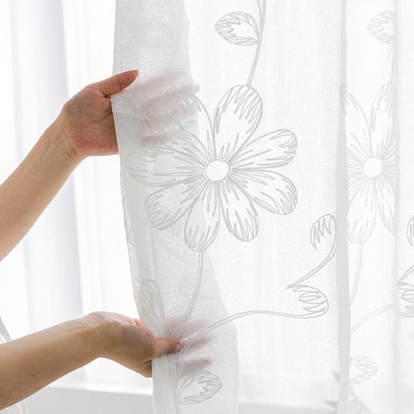 white sheer curtains for living room bedroom floral embroidery voile curtain korean tulle window treatment home decor & drapes
white sheer curtains for living room bedroom floral embroidery voile curtain korean tulle window treatment home decor & drapes