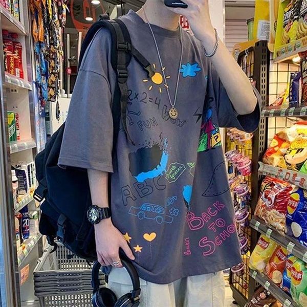 men's tracksuits t-shirt+trousers 2-piece suit summer breathable casual t-shirt street hip hop fashion printed wear, Gray
men's tracksuits t-shirt+trousers 2-piece suit summer breathable casual t-shirt street hip hop fashion printed wear, Gray