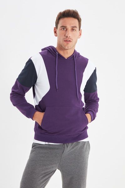 men's hoodies & sweatshirts trendyol men 's regular fit long sleeve hooded panelli sweatshirt tmnaw22sw0746, Black
men's hoodies & sweatshirts trendyol men 's regular fit long sleeve hooded panelli sweatshirt tmnaw22sw0746, Black