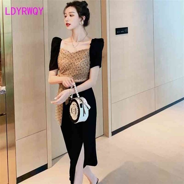 summer women's ladies french polka dot mesh stitching design fake two-piece dress 210416, Black;gray
summer women's ladies french polka dot mesh stitching design fake two-piece dress 210416, Black;gray