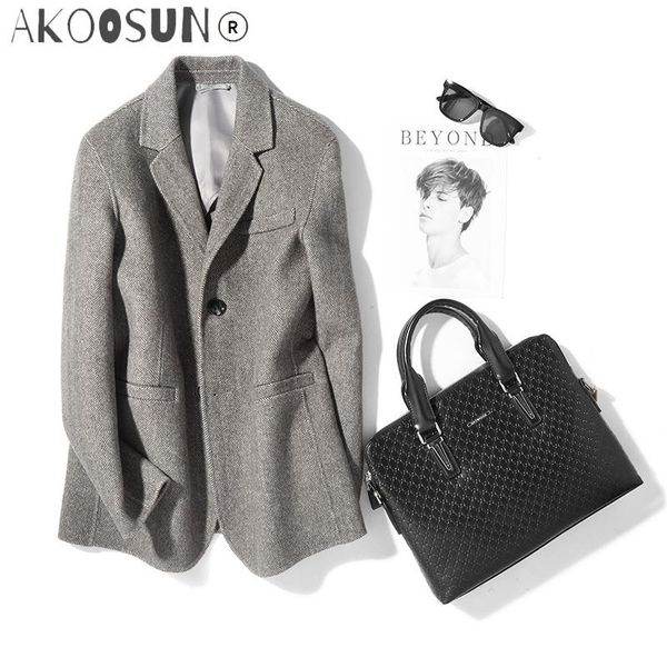 men's wool & blends akoosun double-sided coat casual short suit man jacket overcoat mens coats and jackets casaco masculino hs-19-00818, Black
men's wool & blends akoosun double-sided coat casual short suit man jacket overcoat mens coats and jackets casaco masculino hs-19-00818, Black