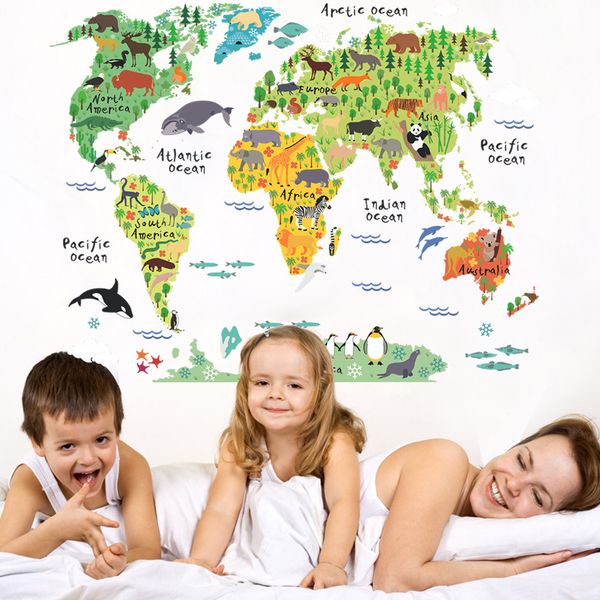 colorful animal world map vinyl wall sticker nursery kids room art decals home decor pvc
colorful animal world map vinyl wall sticker nursery kids room art decals home decor pvc