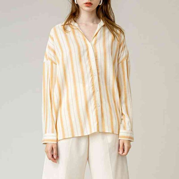 spring loose striped long sleeve femme blouses casual turn-down collar woman button up shirt soft blusas mujer 210514, White
spring loose striped long sleeve femme blouses casual turn-down collar woman button up shirt soft blusas mujer 210514, White